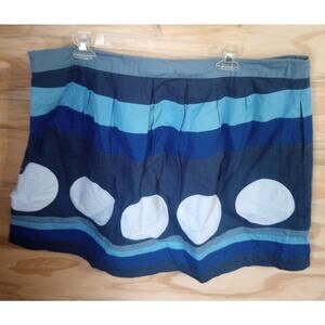 Women's Boden Midi Skirt Blue/White Pattern 16